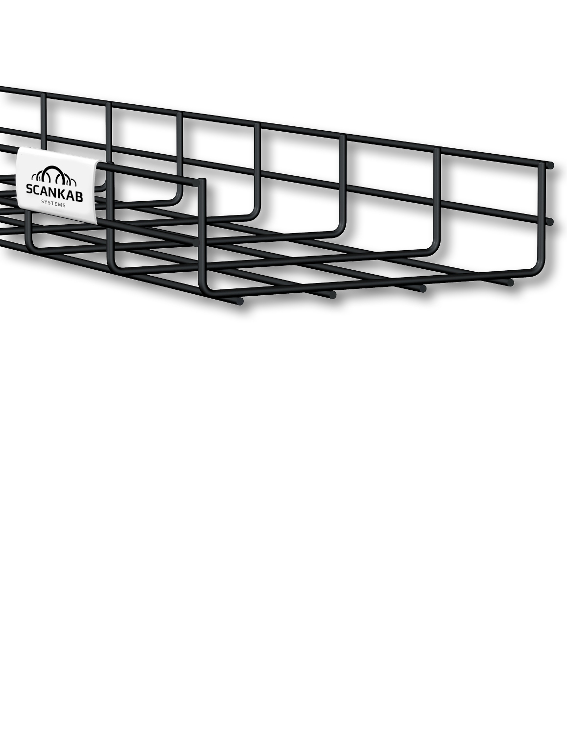 Black C8 Wire Mesh Cable Tray for Hazardous & Aggressive Cable